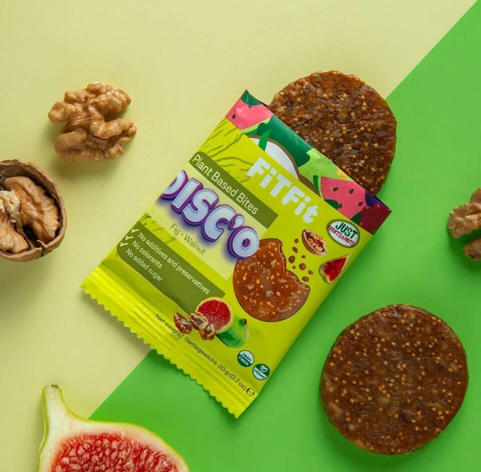 FitFit Disc'o İncir Ceviz Meyve Diski Glutensiz Doğal Atıştırmalık 20GR X 24 ADET