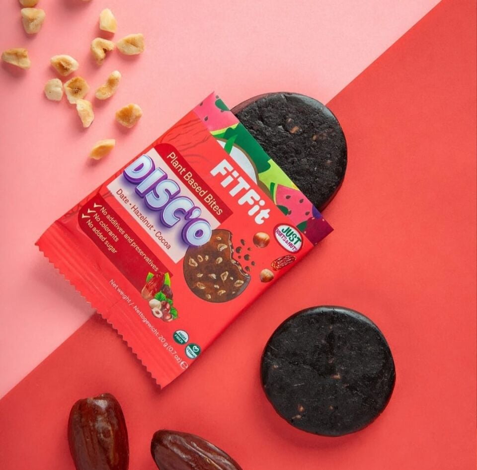 FitFit Disc'o Hurma Fındık Kakao Meyve Diski Glutensiz Doğal Atıştırmalık 20GR X 24 ADET