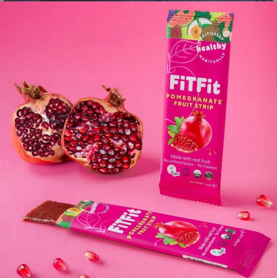 FitFit Nar Meyve Pestili Glutensiz ve Doğal Meyve Atıştırmalığı 14GR X 12 ADET