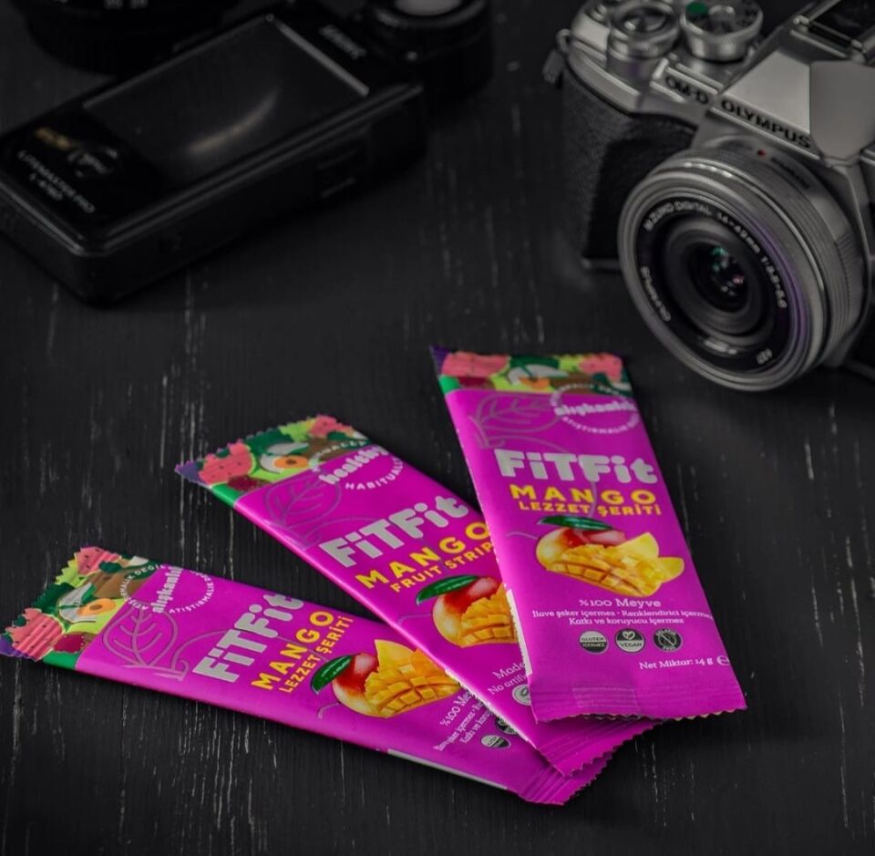 FitFit Mango Meyve Pestili Glutensiz ve Doğal Meyve Atıştırmalığı 14GR X 12 ADET