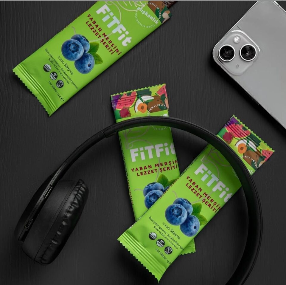 FitFit Yaban Mersini Meyve Pestil Glutensiz ve Doğal Meyve Atıştırmalığı 14GR X 24 ADET