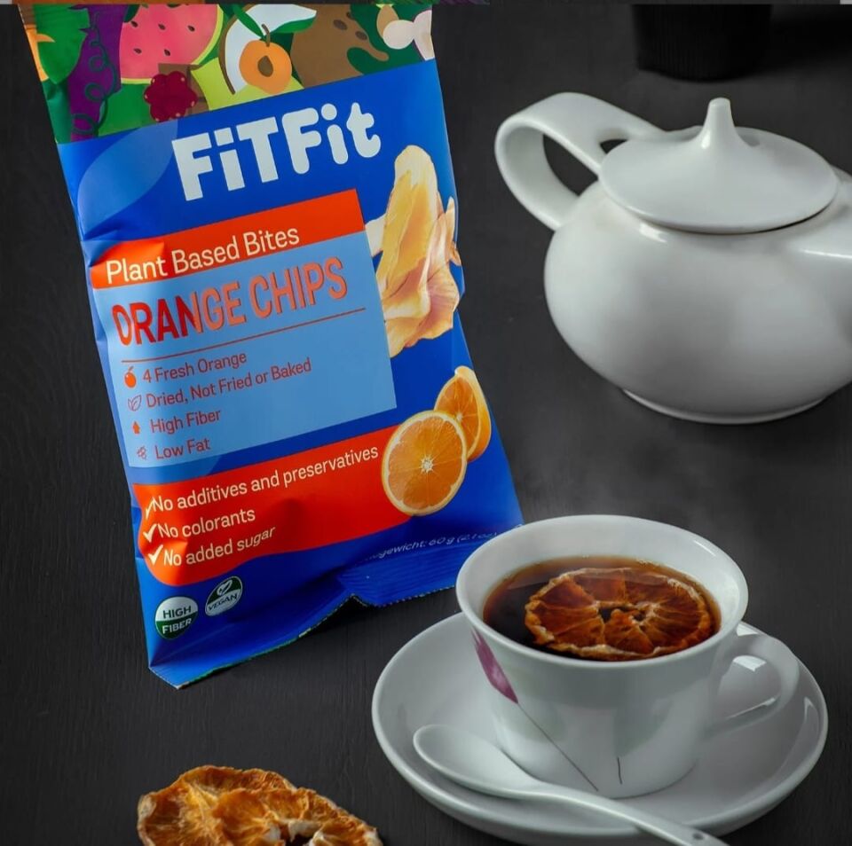 FitFit Portakal Meyve Cipsi Glutensiz ve Doğal Atıştırmalık 60gr X 10 ADET