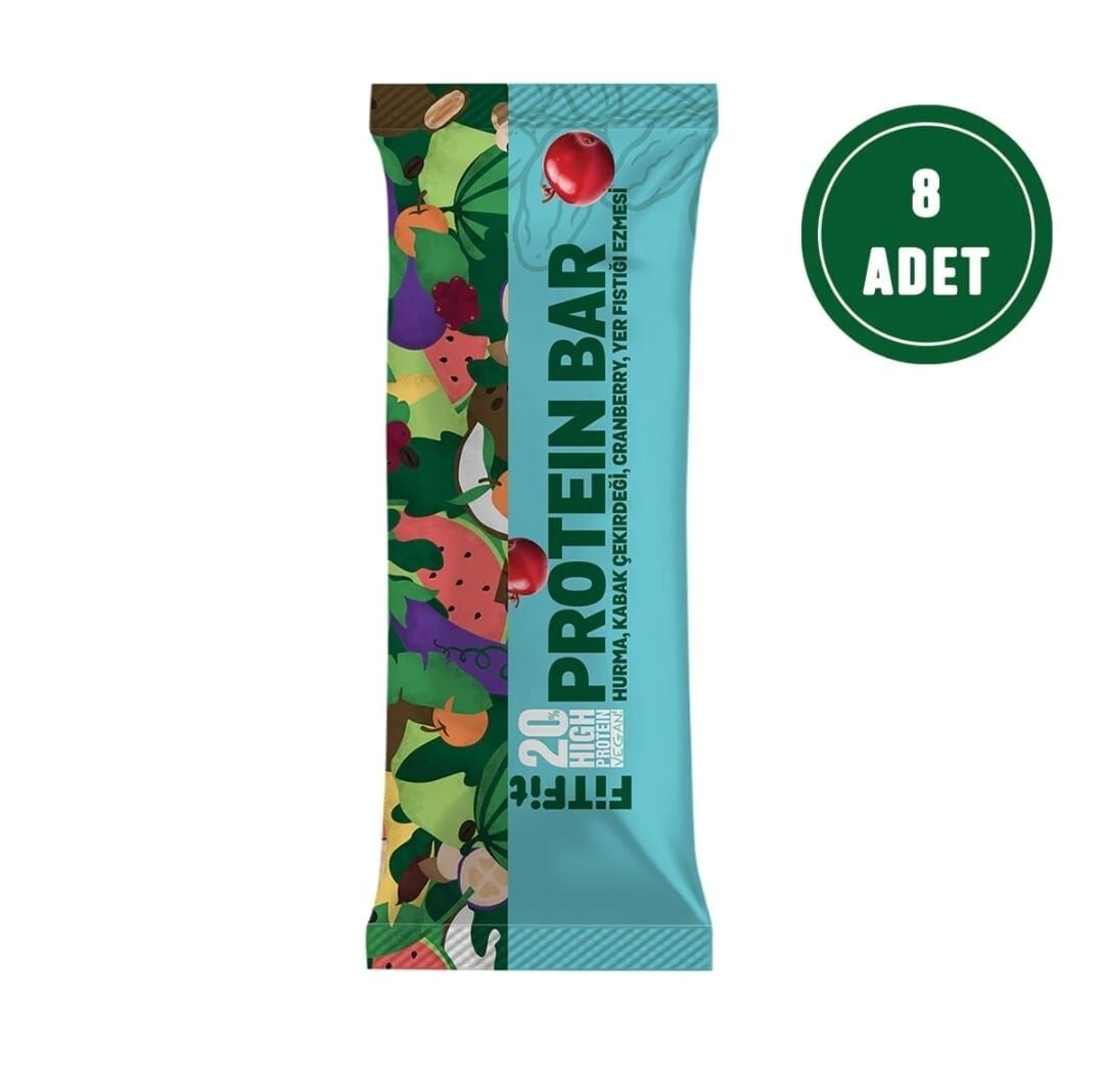 FitFit Protein Bar Yüksek Proteinli, Glutensiz ve Doğal Atıştırmalık 50GR X 8 ADET