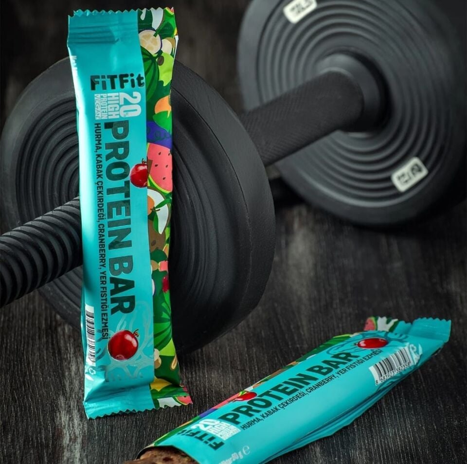FitFit Protein Bar Yüksek Proteinli, Glutensiz ve Doğal Atıştırmalık 50GR X 12 ADET