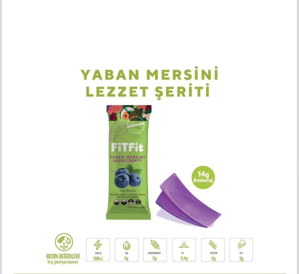 FİTFit Yaban Mersini Meyve Pestili 14GR X 2 ADET