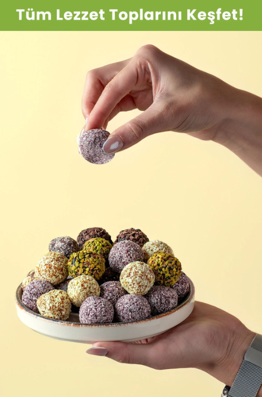 FitFit Kakao Çekirdeği Kaplı Fıstık Ezmesi Dolgulu Hurma Meyve Topları, Doğal Atıştırmalık 36 gr X 5 ADET