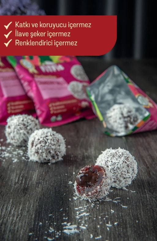 FitFit Cranberry Meyve Topları, Doğal Atıştırmalık 36 gr X 5 ADET