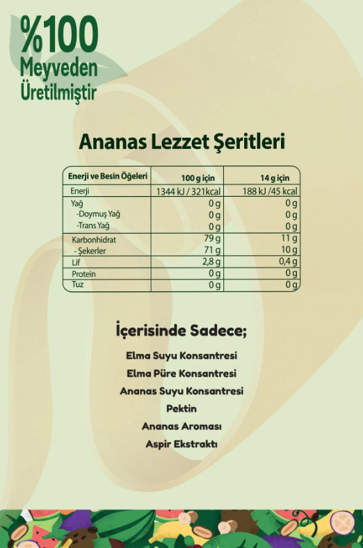 Lezzet Şeriti Mix Paket Meyve Pestili Doğal Meyveli Sağlıklı Atıştırmalık 14 gr x 6 ADET