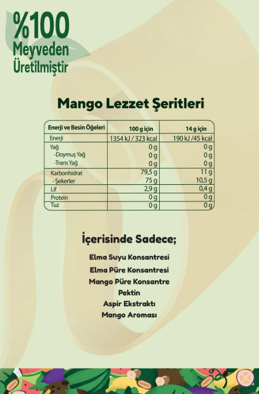 Lezzet Şeriti Mix Paket Meyve Pestili Doğal Meyveli Sağlıklı Atıştırmalık 14 gr x 6 ADET