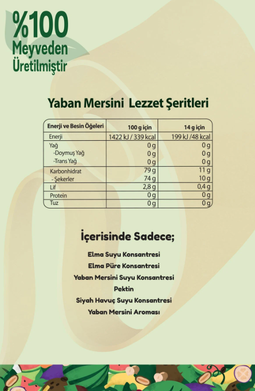 Lezzet Şeriti Mix Paket Meyve Pestili Doğal Meyveli Sağlıklı Atıştırmalık 14 gr x 6 ADET