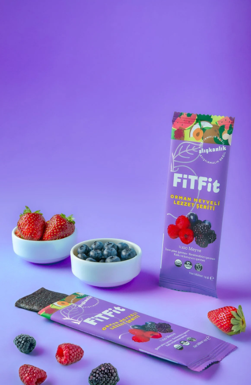 FitFit Orman Meyveli Pestil Glutensiz ve Doğal Meyve Atıştırmalığı 14 GR X 6 ADET