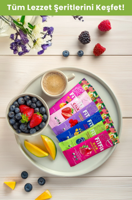 FitFit Orman Meyveli Pestil Glutensiz ve Doğal Meyve Atıştırmalığı 14 GR X 6 ADET
