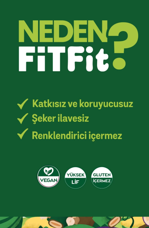 FitFit Orman Meyveli Pestil Glutensiz ve Doğal Meyve Atıştırmalığı 14 GR X 6 ADET