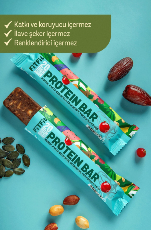 FitFit Meyve & Kuruyemiş Bar 3’lü Deneme Paketi | Hurma Bar – Protein Bar – Cranberry Bar