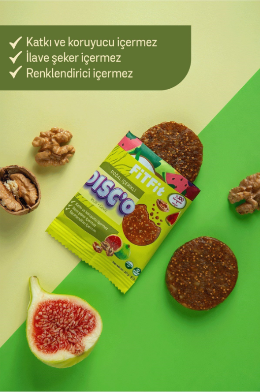 FiTFit Disc’o Mix Paket Meyve Diski 3’lü | Doğal, Rafine Şekersiz ve Katkısız Atıştırmalık 20 gr x 3 ADET